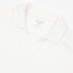 JACK & JONES Split Polo Neck Shirt in OFF WHITE