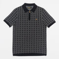FILA Jackson Knit Zip Polo Shirt in BLACK
