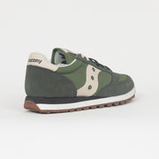 SAUCONY Jazz Original Trainers in FOREST GREEN & CREAM