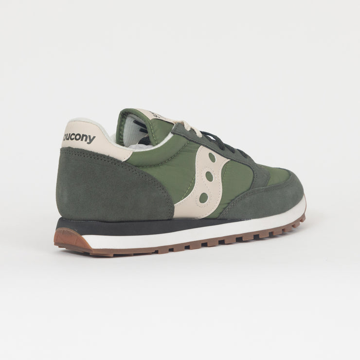 SAUCONY Jazz Original Trainers in FOREST GREEN & CREAM