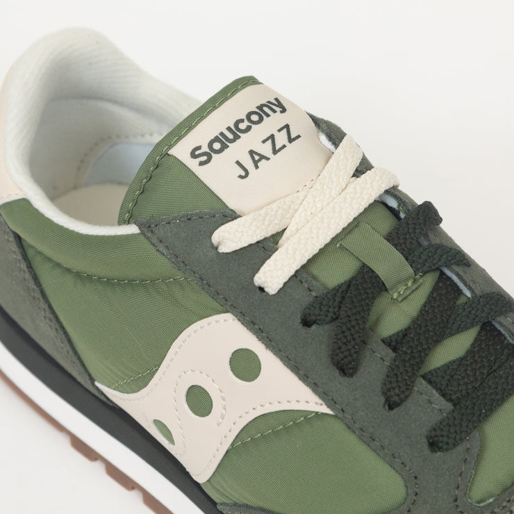 SAUCONY Jazz Original Trainers in FOREST GREEN & CREAM