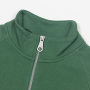 FARAH Jim Quarter Zip Sweatshirt in GREEN