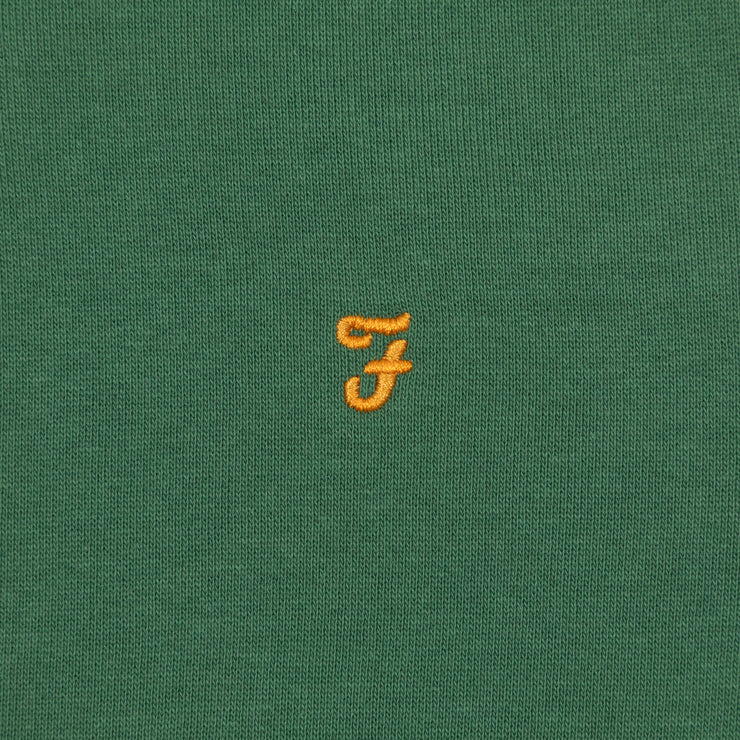 FARAH Jim Quarter Zip Sweatshirt in GREEN