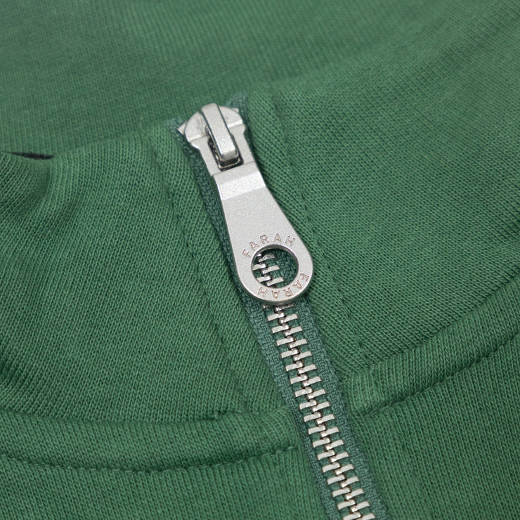 FARAH Jim Quarter Zip Sweatshirt in GREEN