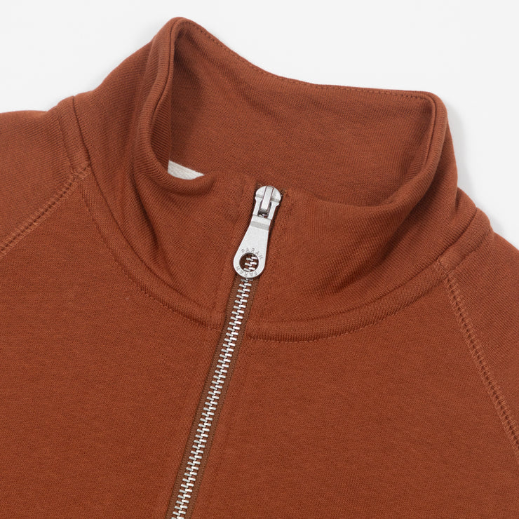 FARAH Jim Quarter Zip Sweatshirt in ORANGE