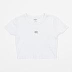 Womens OBEY Jumpy Cropped T-Shirt in WHITE