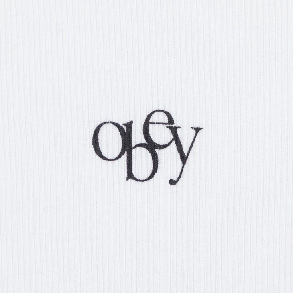 Womens OBEY Jumpy Cropped T-Shirt in WHITE