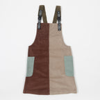 Womens KAVU June Jumper Dungarees in CREAM & BROWN