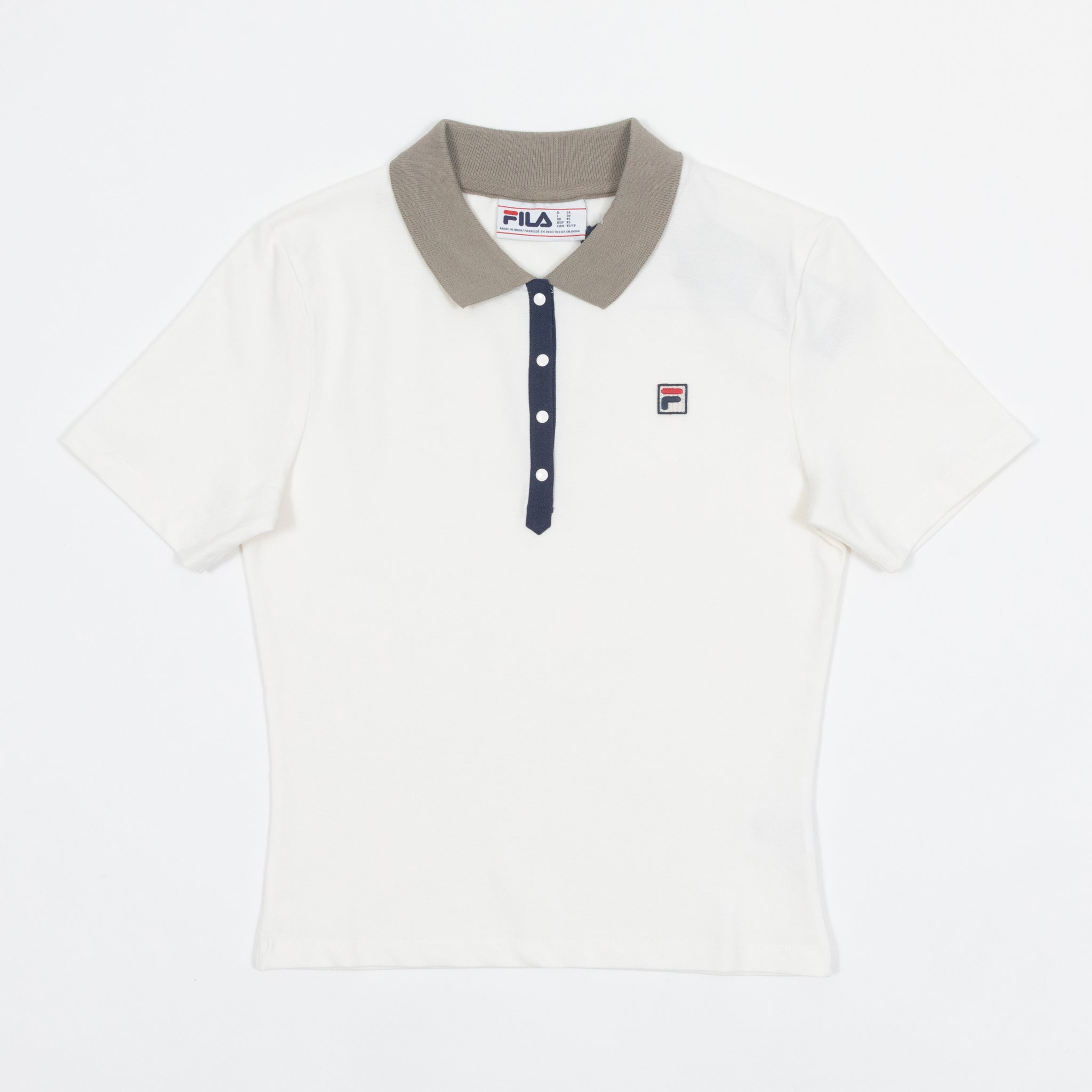 Womens FILA Juno Fitted Polo in CREAM