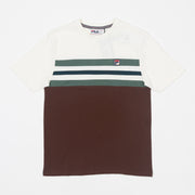 FILA Justin Colour Block T-Shirt in BROWN