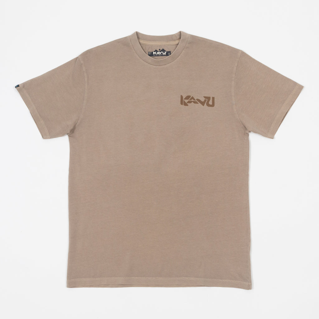 KAVU Cubed T-Shirt in BUFF
