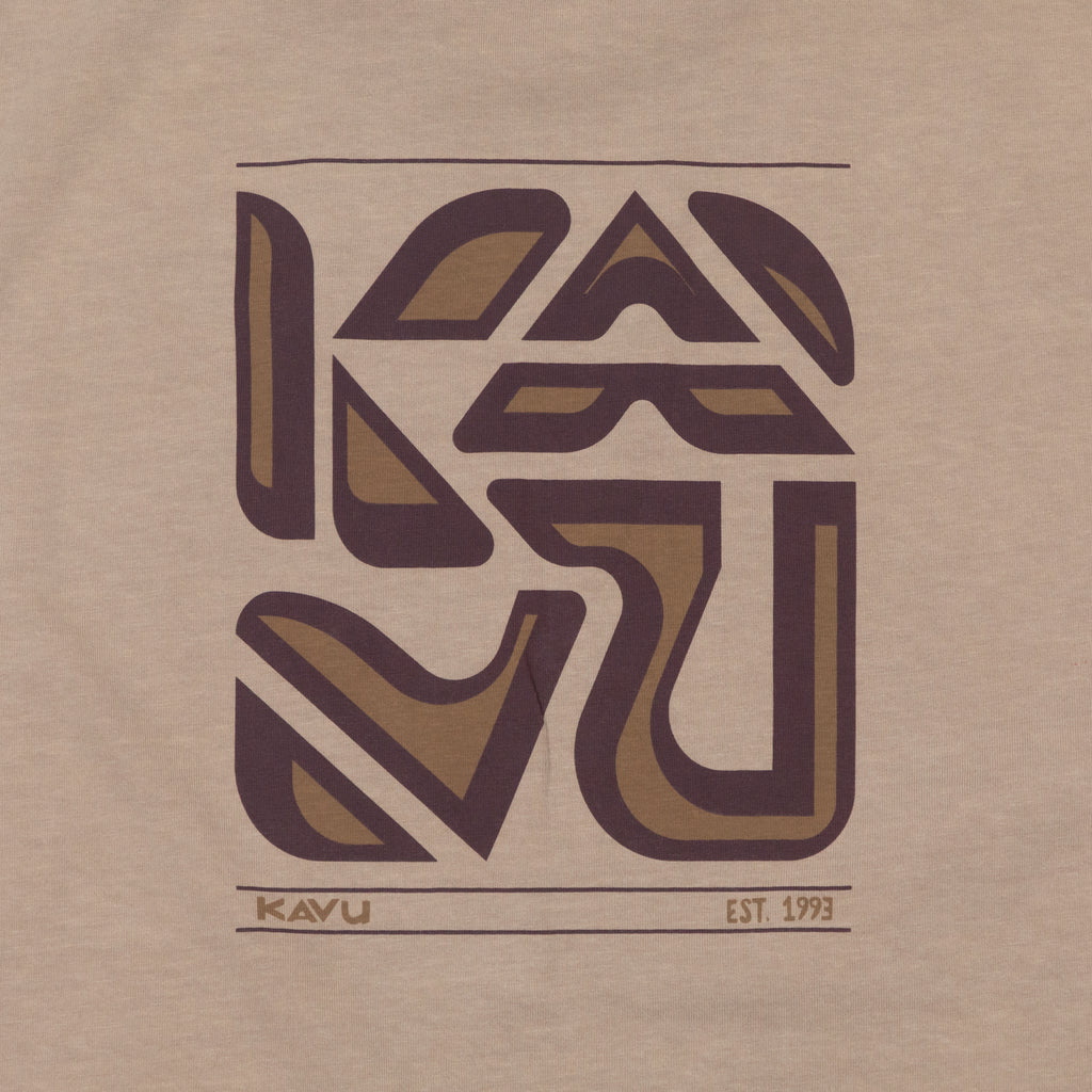 KAVU Cubed T-Shirt in BUFF
