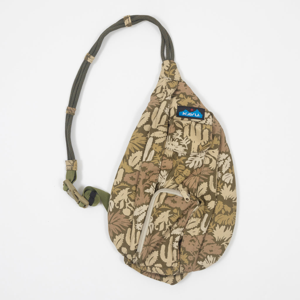 KAVU Mini Rope Sling Bag in CACTUS GARDEN