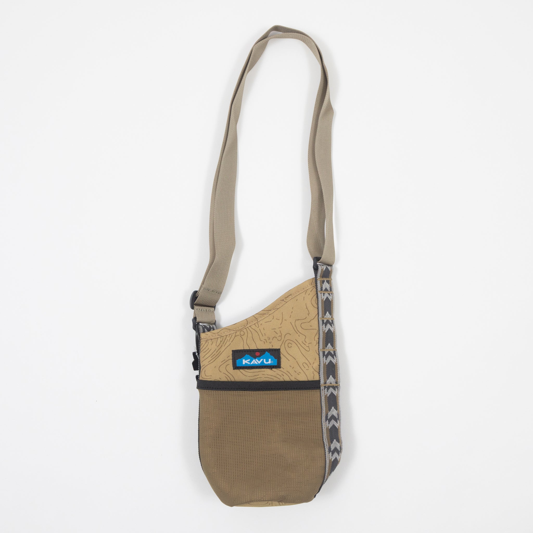 KAVU Slurp Sling Drink Carrier in TERRAIN TOPO
