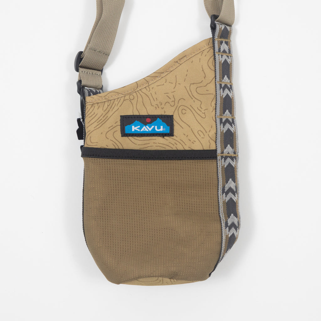 KAVU Slurp Sling Drink Carrier in TERRAIN TOPO