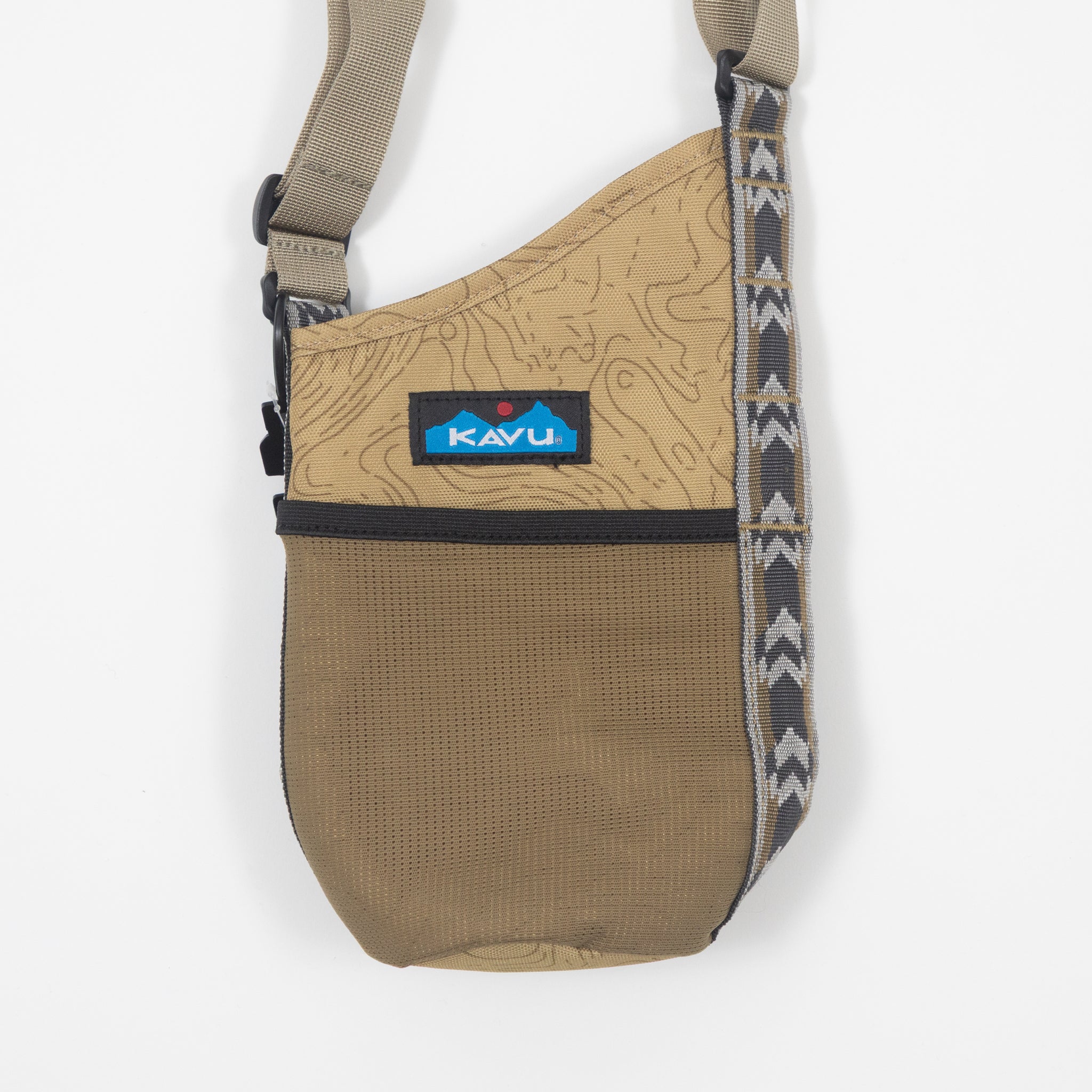KAVU Slurp Sling Drink Carrier in TERRAIN TOPO