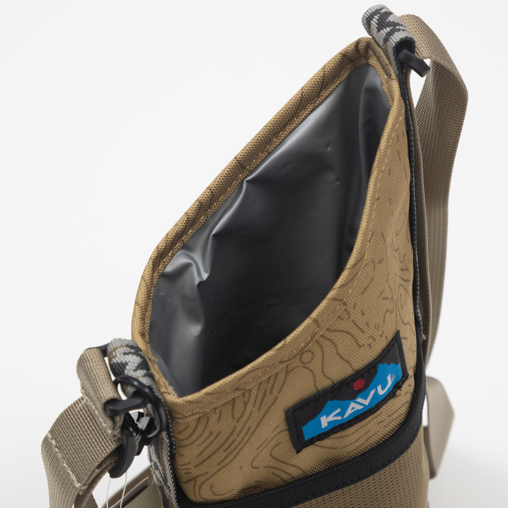 KAVU Slurp Sling Drink Carrier in TERRAIN TOPO