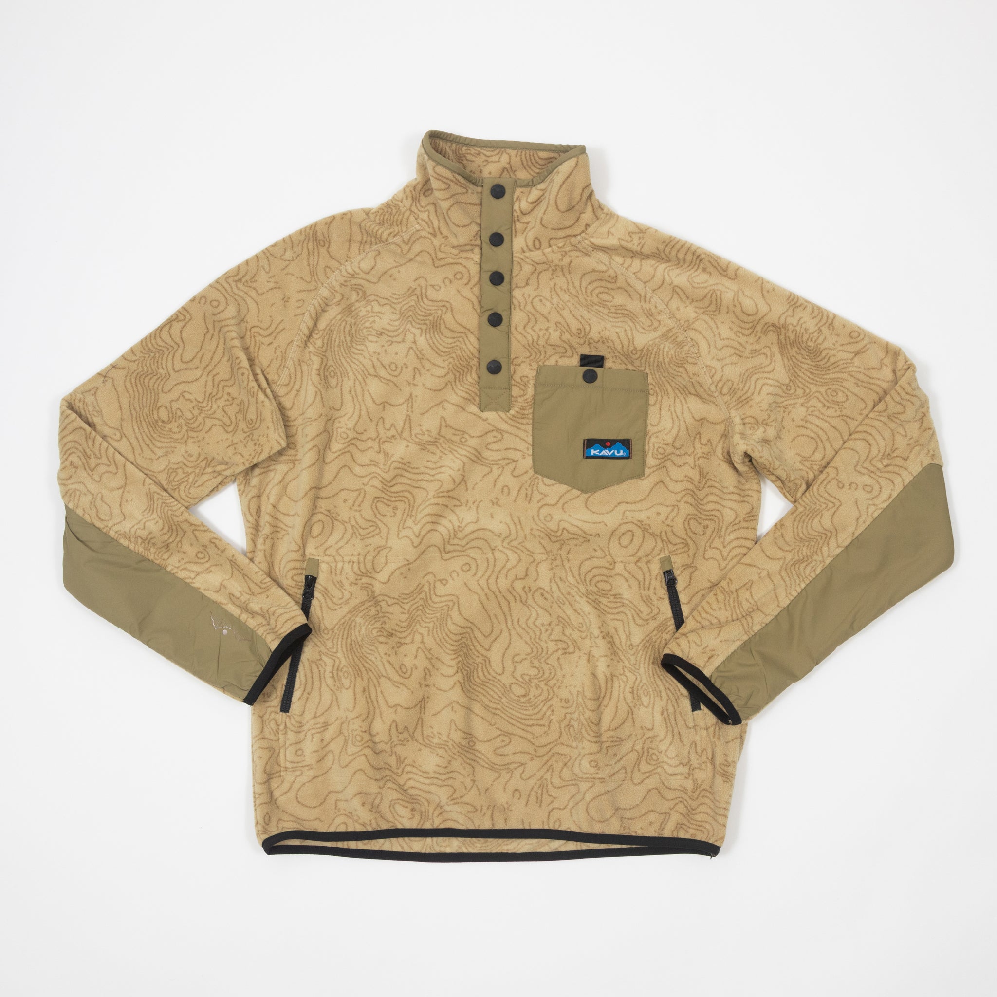 KAVU Teannaway Sweatshirt in Terrain Topo