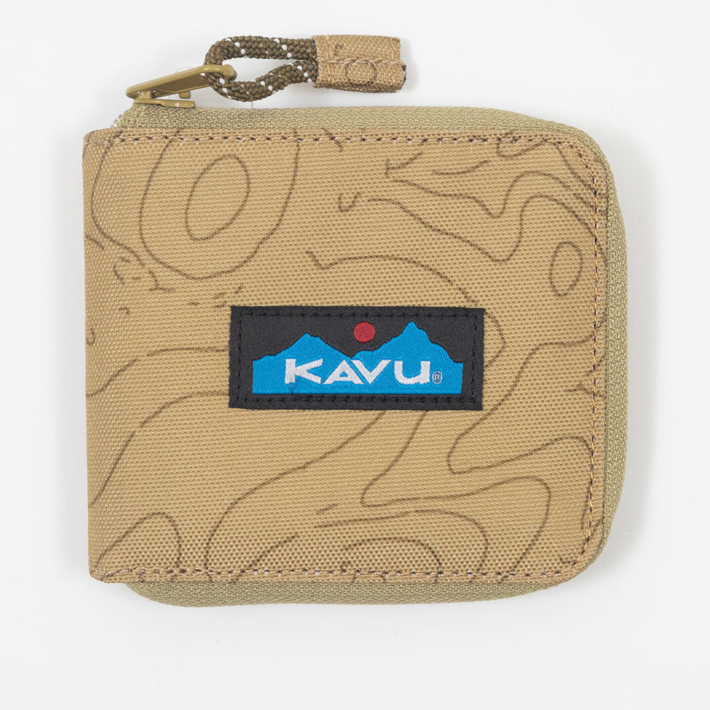 KAVU Zip Around Wallet in TERRAIN TOPO