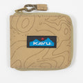 KAVU Zip Around Wallet in TERRAIN TOPO