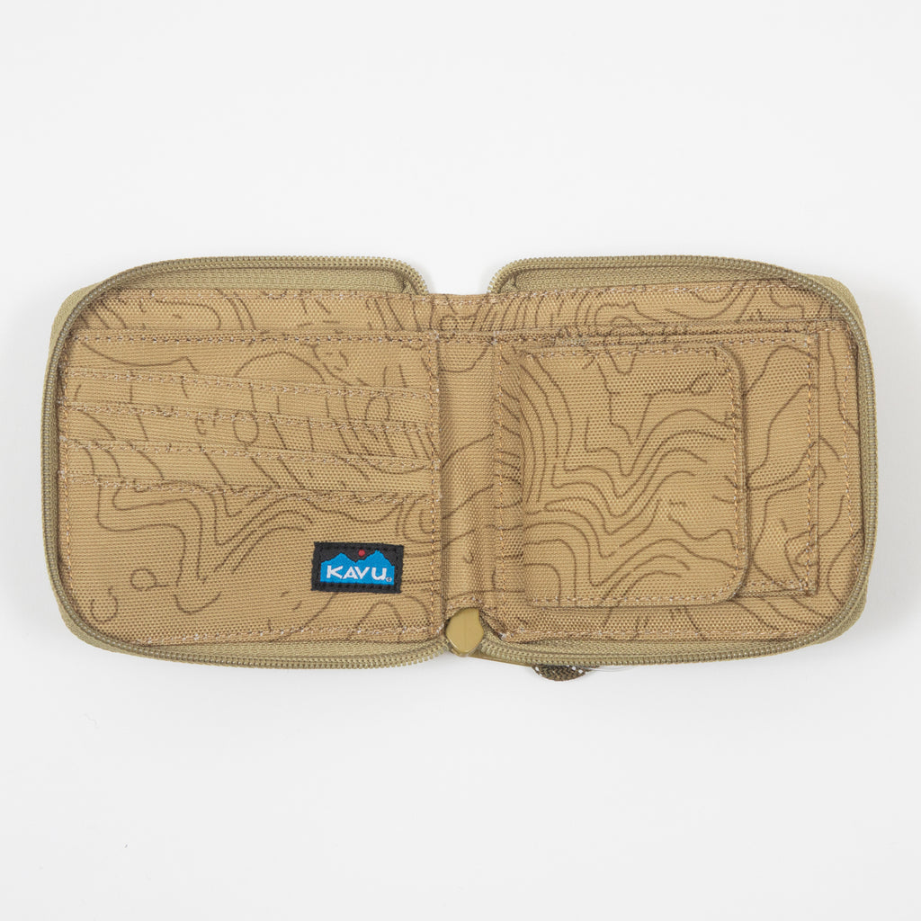 KAVU Zip Around Wallet in TERRAIN TOPO