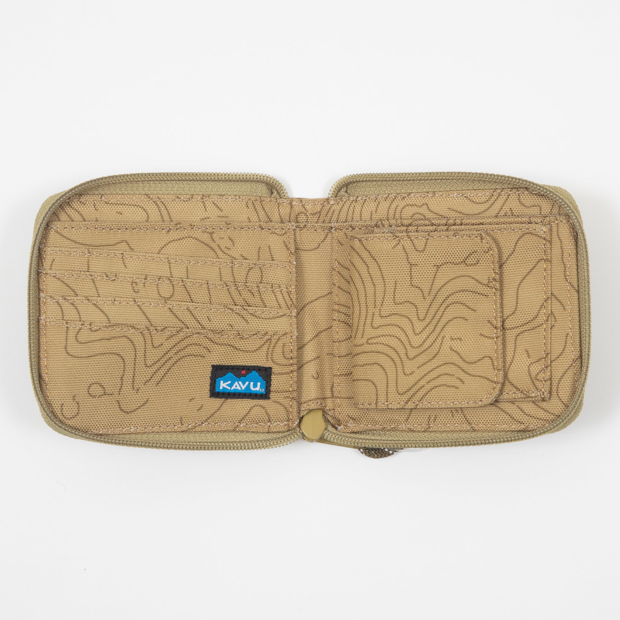 KAVU Zip Around Wallet in TERRAIN TOPO