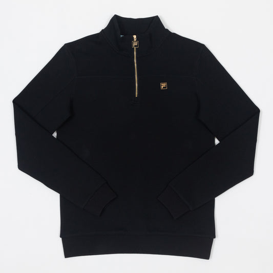 FILA Kevin Half Zip Premium Sweatshirt in BLACK
