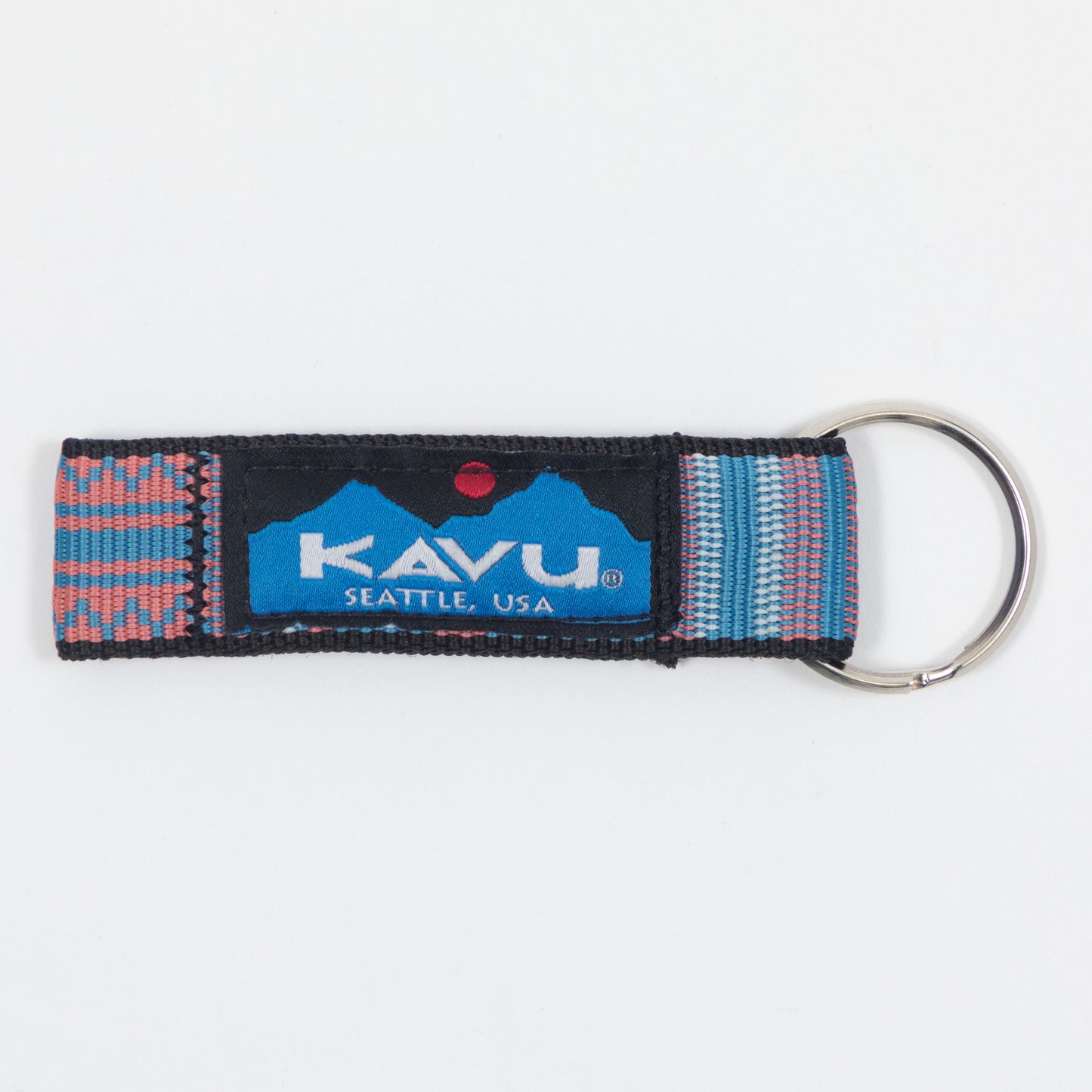 KAVU Key Chain Key Ring in ORANGE & BLUE