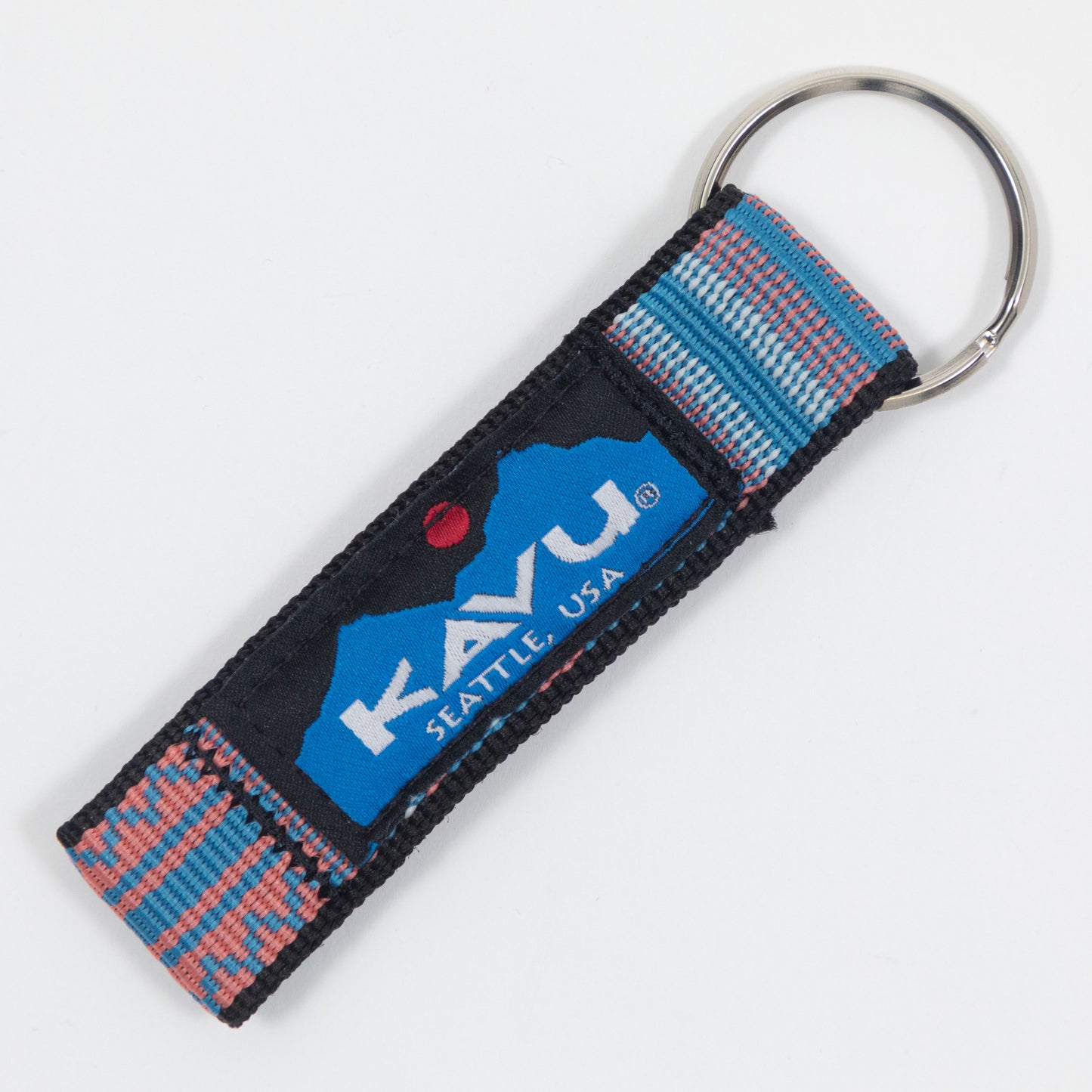 KAVU Key Chain Key Ring in ORANGE & BLUE