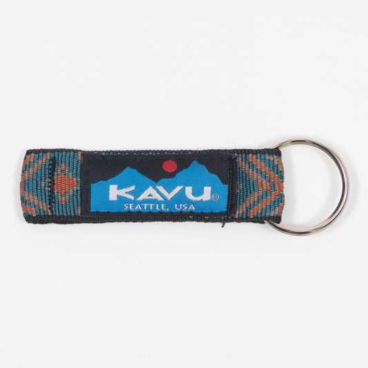 KAVU Key Chain Key Ring in TEAL & ORANGE