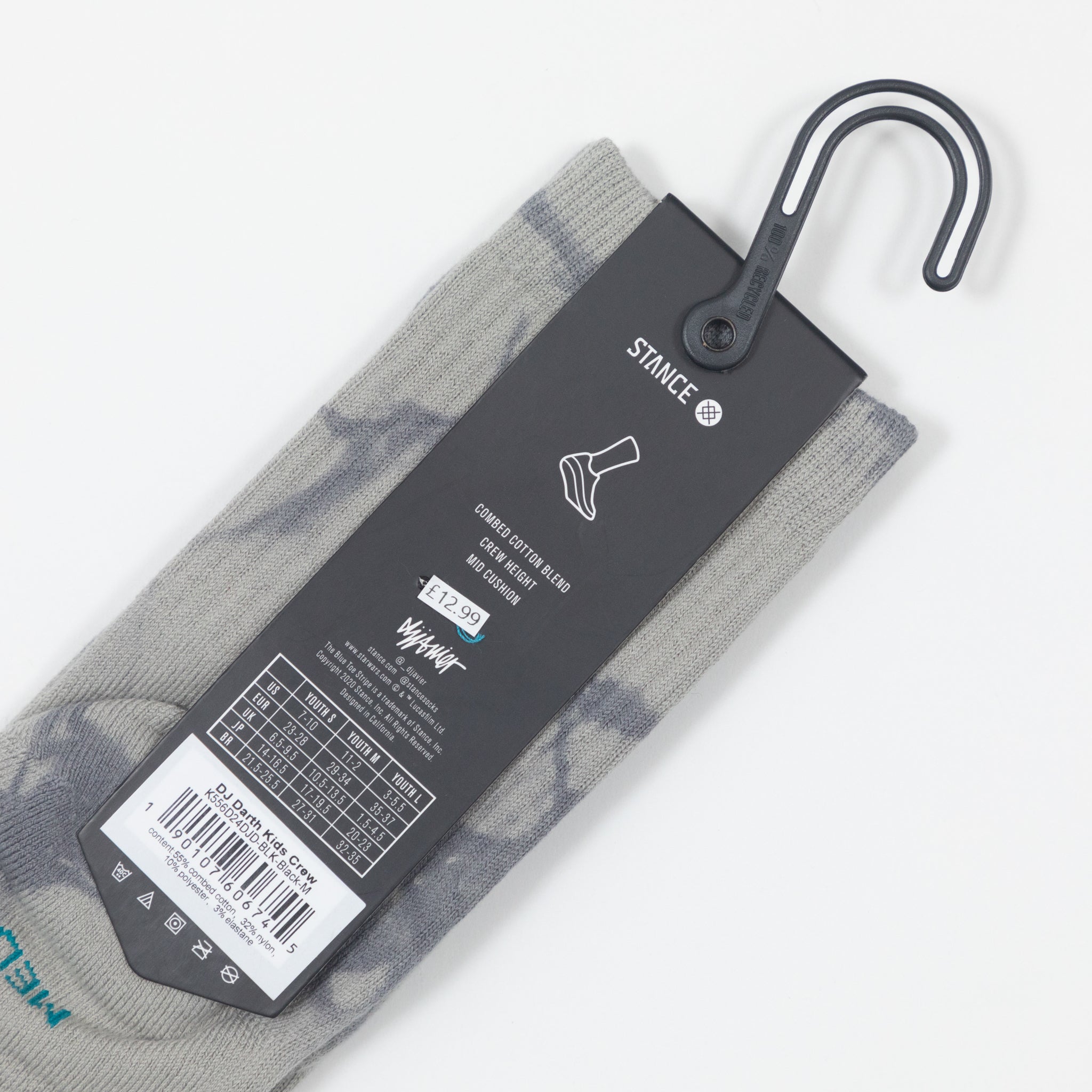 Kids STANCE X Star Wars DJ Darth Socks in GREY