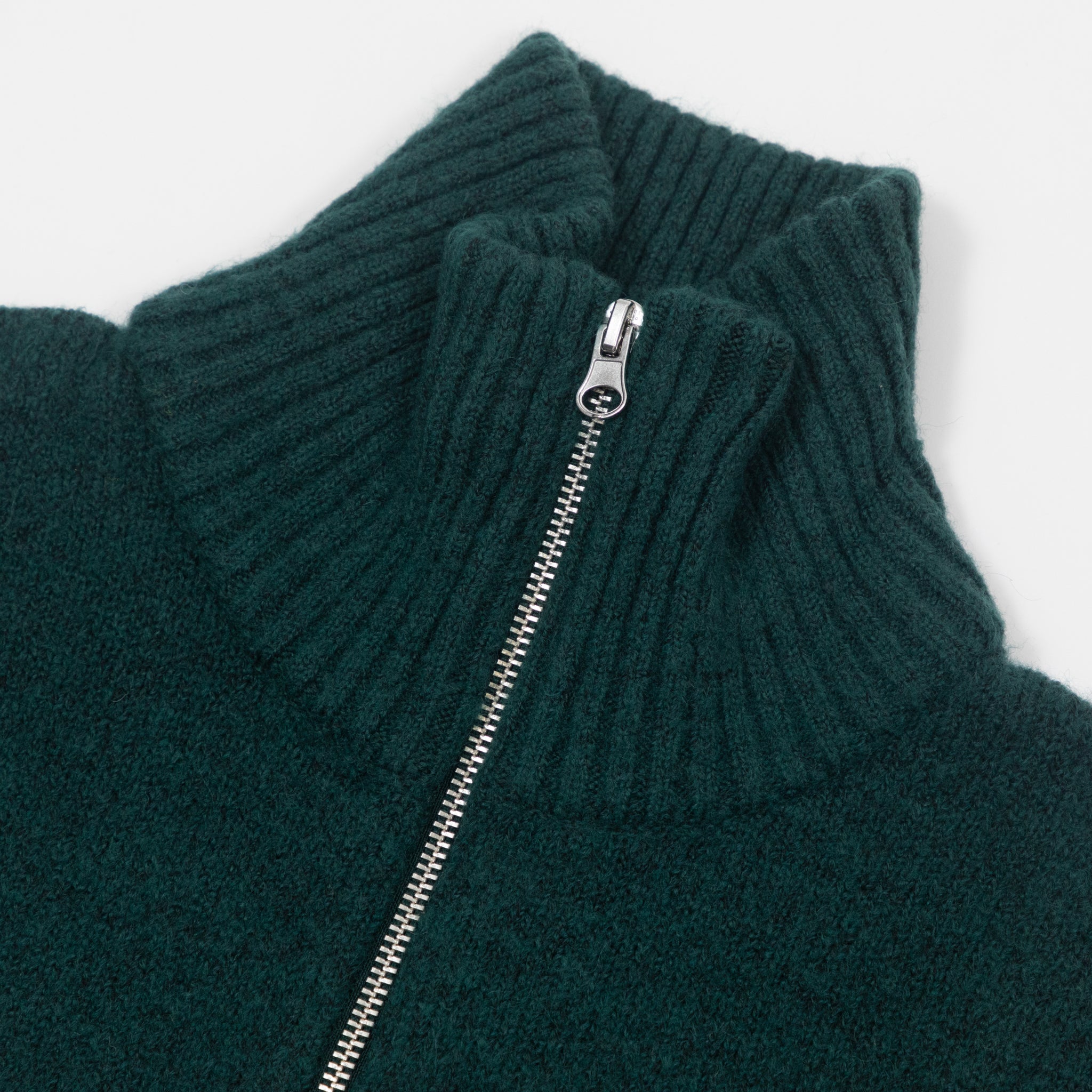 JACK & JONES Knit Quarter Zip in GREEN
