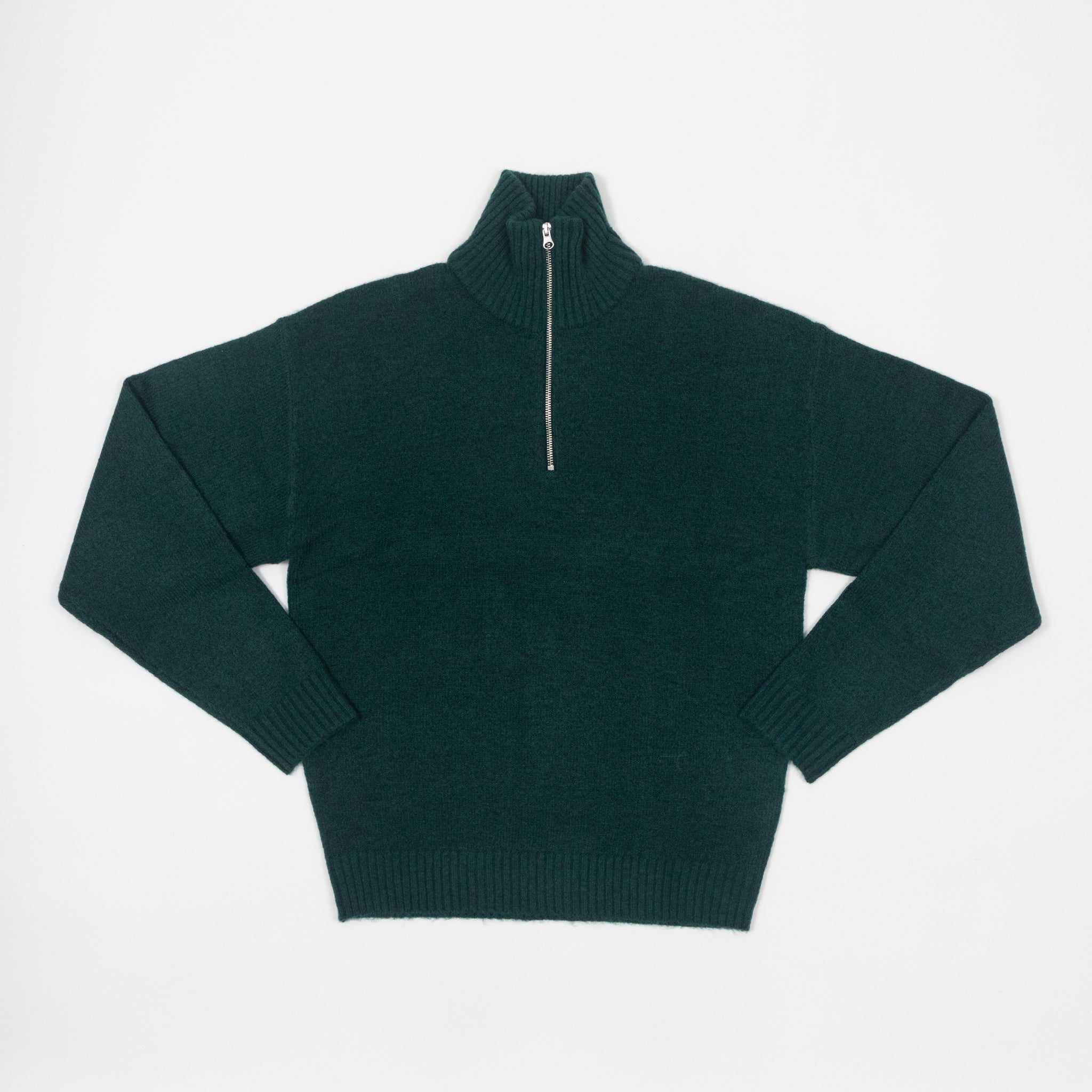 JACK & JONES Knit Quarter Zip in GREEN
