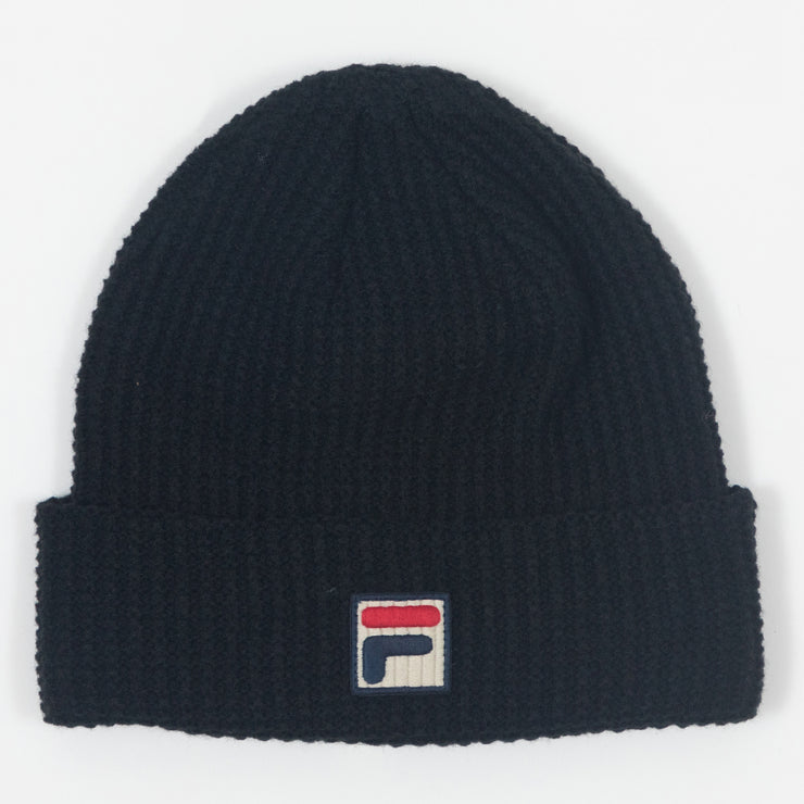 FILA Kudoslux Waffle Knit Beanie in BLACK