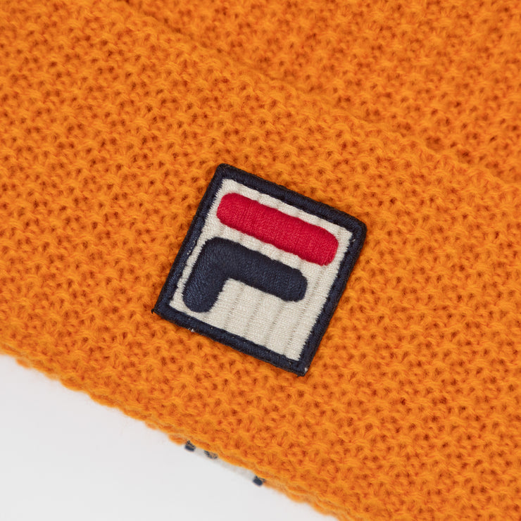 FILA Kudoslux Waffle Knit Beanie in ORANGE