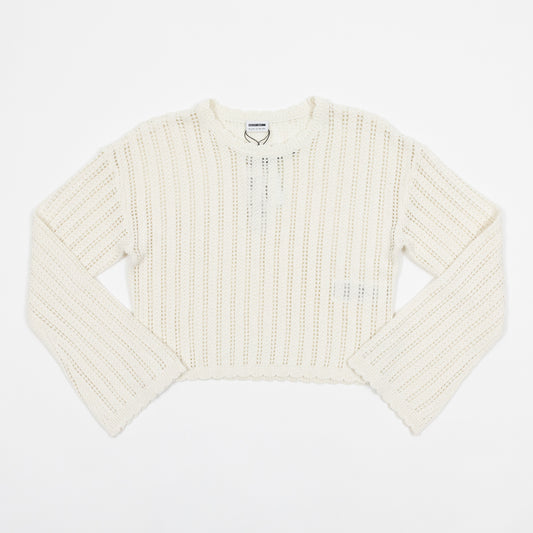 Womens NOISY MAY Laika Crochet Jumper in CREAM