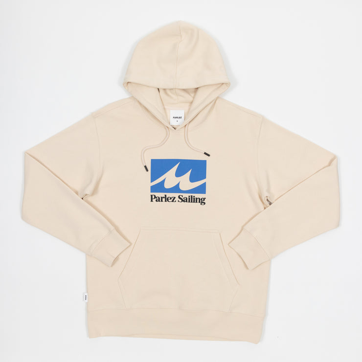 PARLEZ Lapstrake Logo Hoodie in CREAM