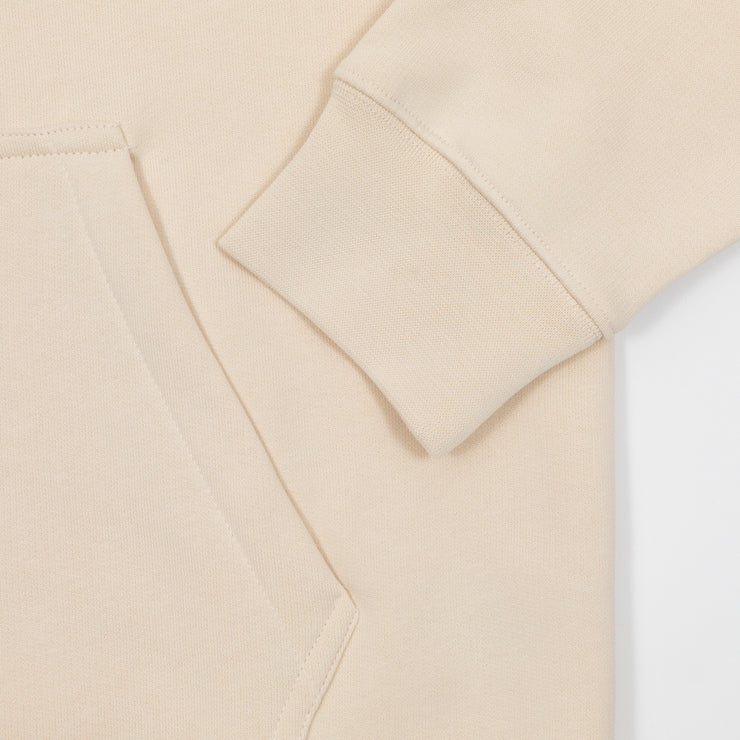 PARLEZ Lapstrake Logo Hoodie in CREAM