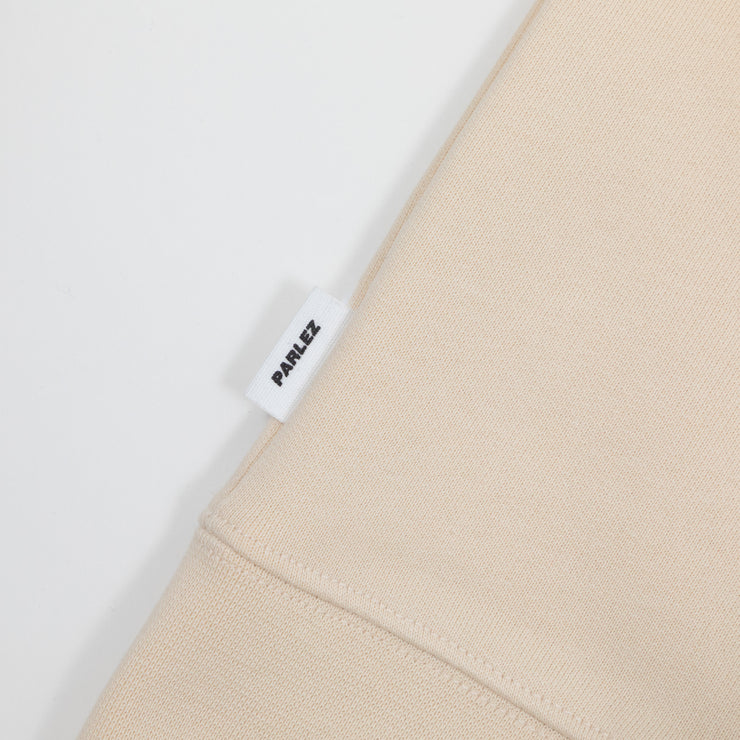 PARLEZ Lapstrake Logo Hoodie in CREAM