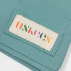 USKEES Large Organic Cotton Tote Bag in TEAL BLUE