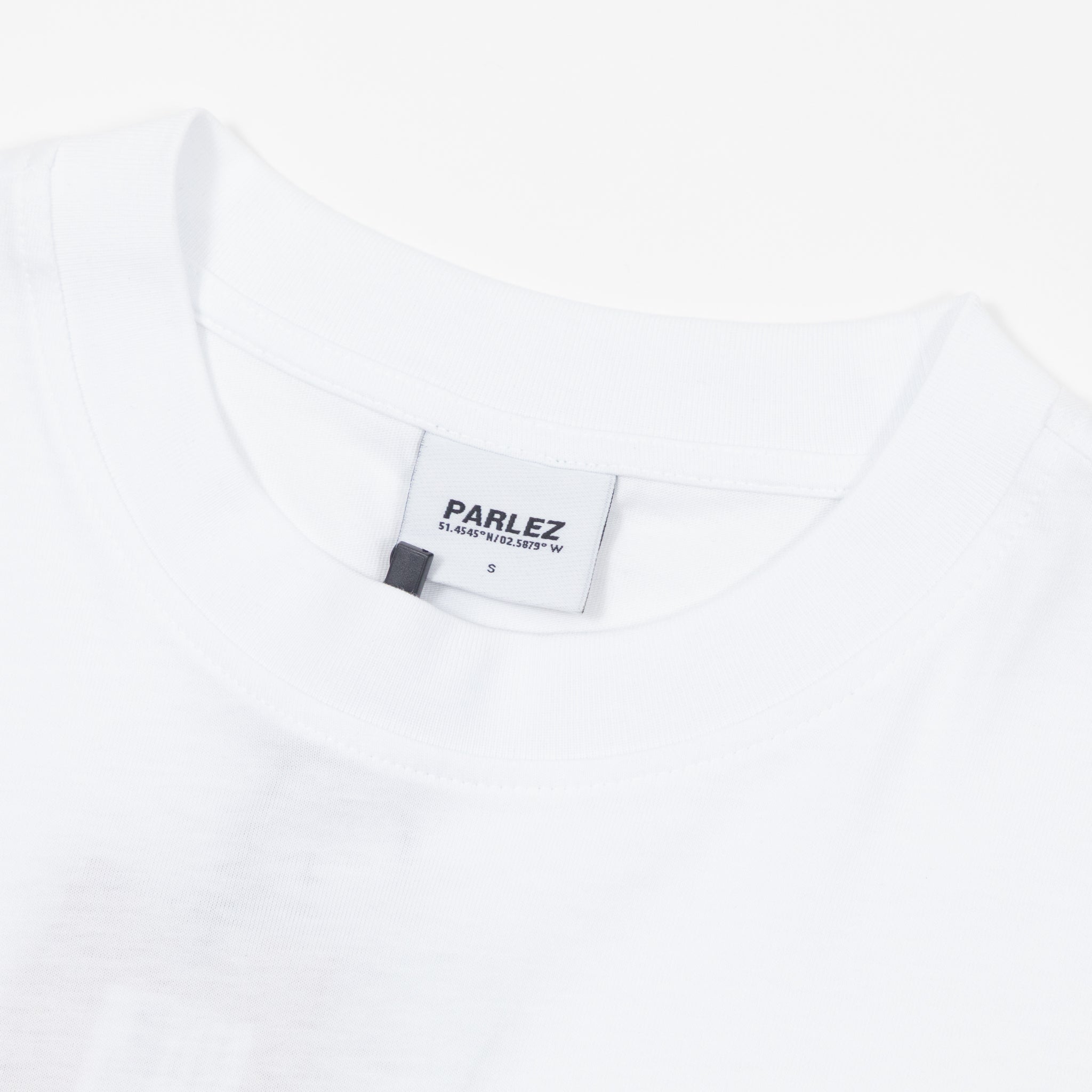 parlez laterem t-shirt white crew neck collar