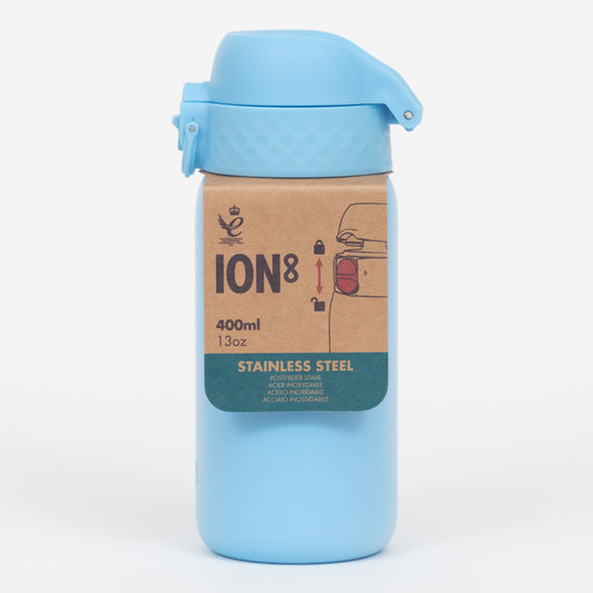 Ion8 Leak Proof Vacuum Insulated Water Bottle in BLUE (400ml)