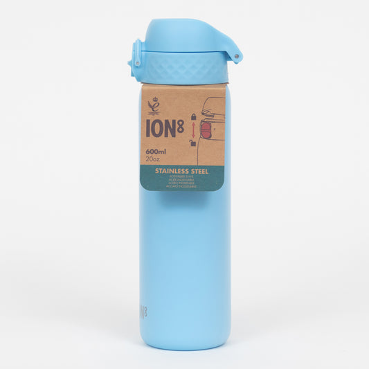 Ion8 Leak Proof Vacuum Insulated Water Bottle in ALASKAN BLUE (600ml)