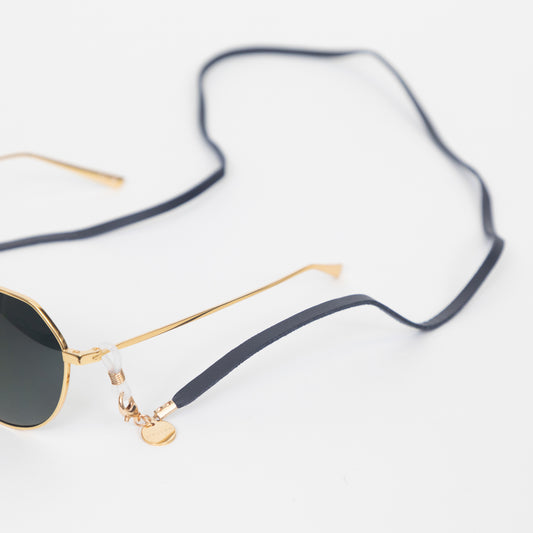 MELLER Ebo Leather Sunglasses Chain in NAVY
