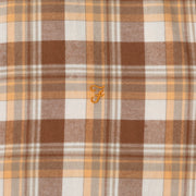 FARAH Leyroy Check Shirt in CREAM & BROWN