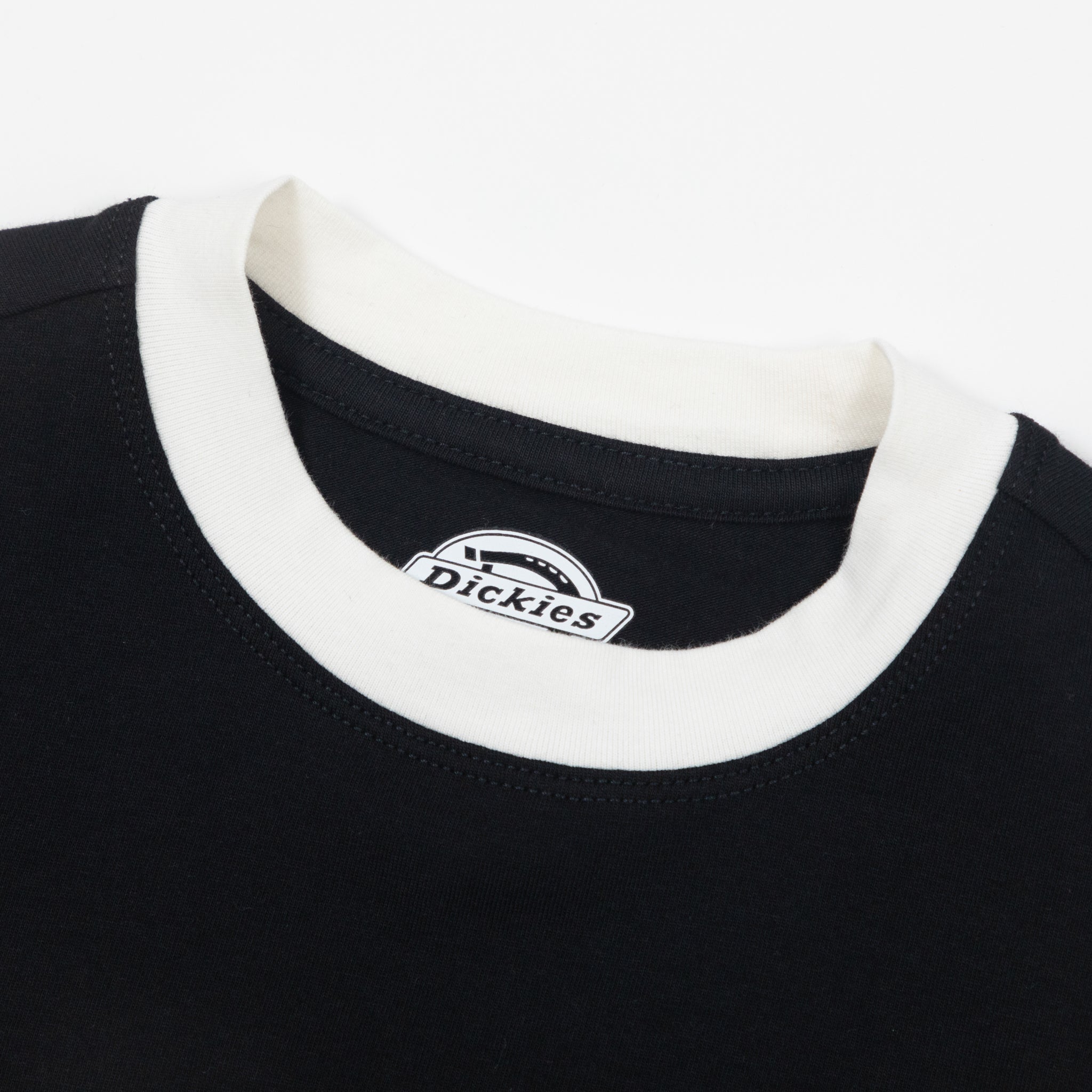 Womens DICKIES Lewistown Ringer T-Shirt in BLACK