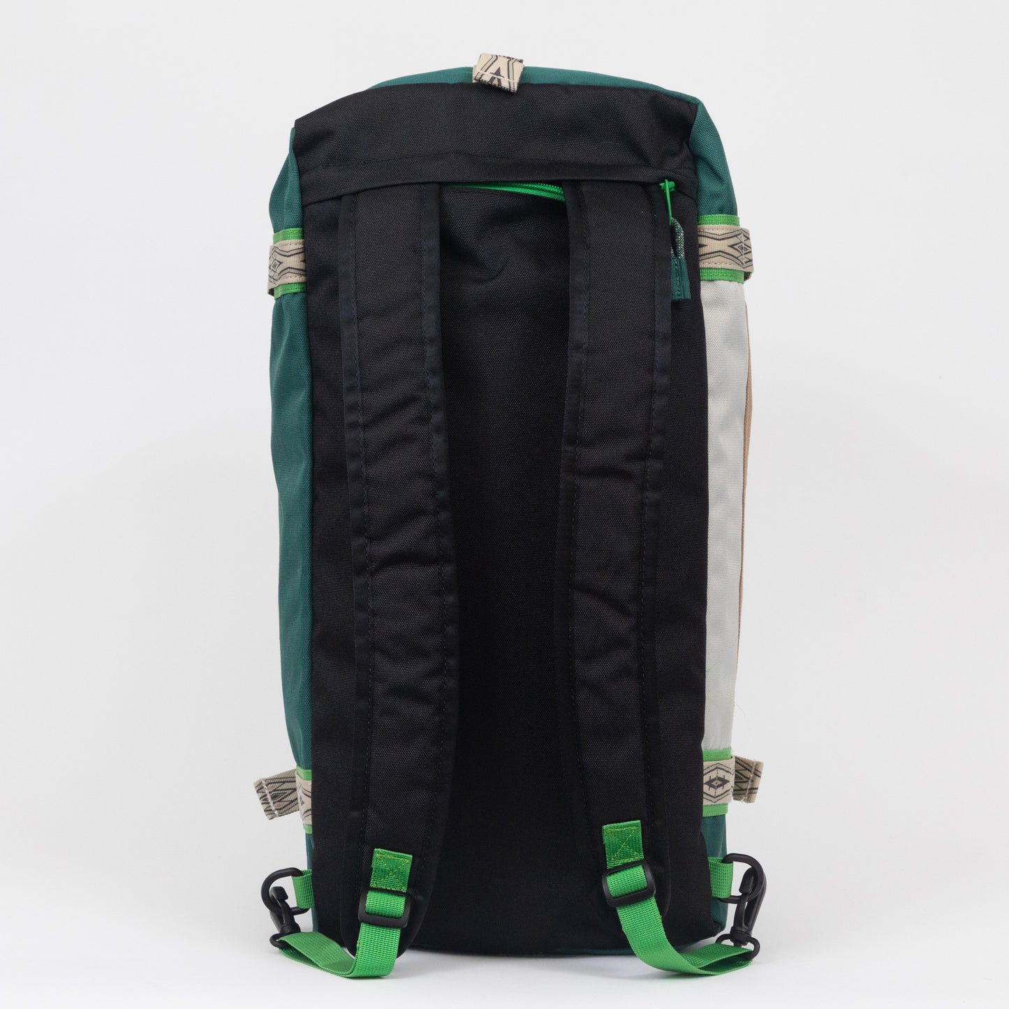KAVU Little Feller Duffle Bag Backpack in GREEN & TAN