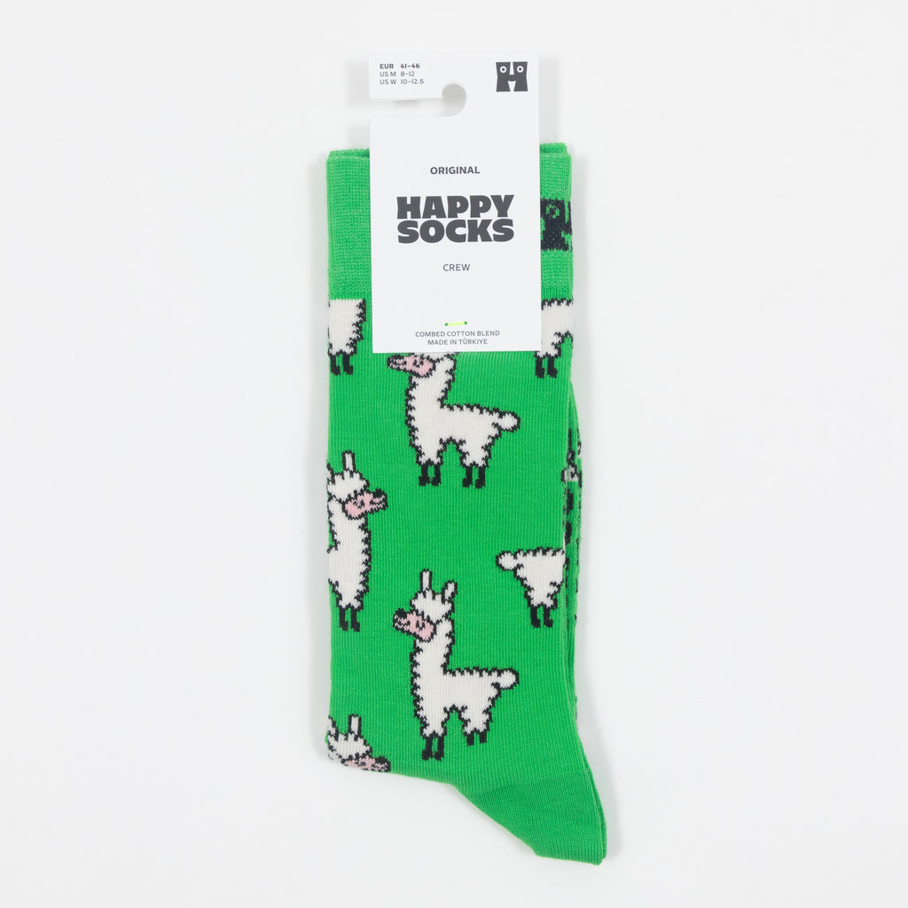 HAPPY SOCKS Llama Socks in GREEN