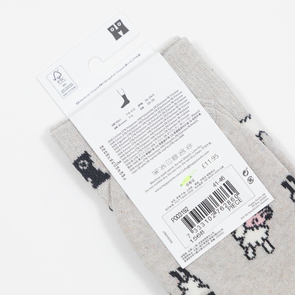 HAPPY SOCKS Llama Socks in GREY