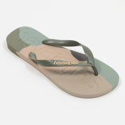 HAVAIANAS Top Logomania Colours II Flip Flops in GREEN